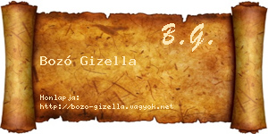Bozó Gizella névjegykártya